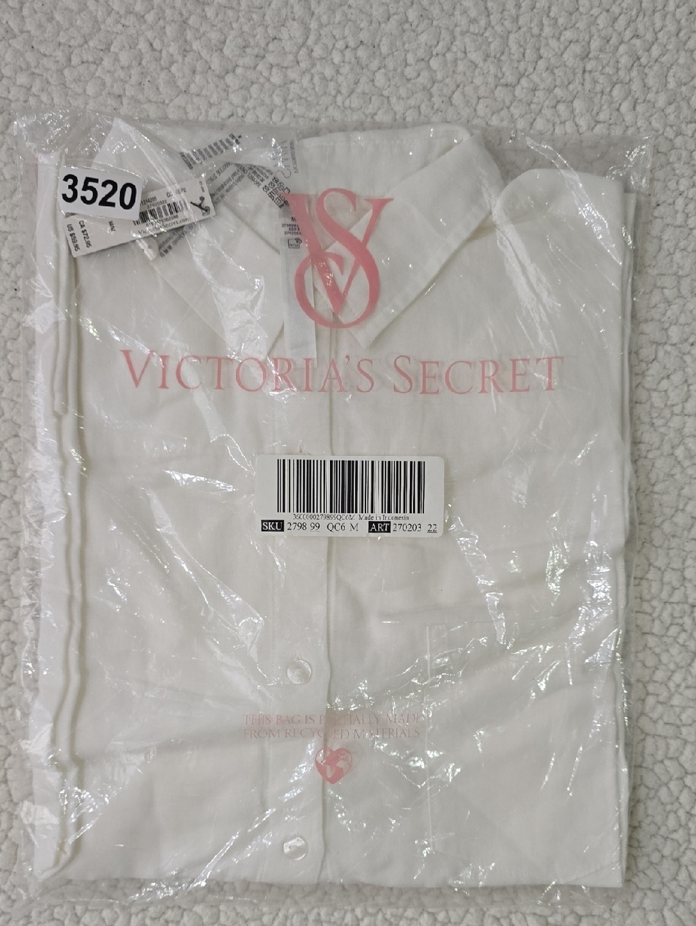Victoria's Secret Swim Boyfriend Shirt Dress NWT Med White - Picture 5 of 8